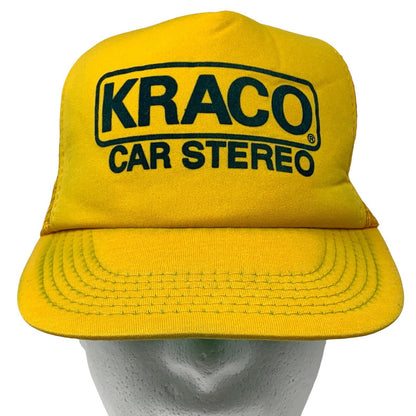 Kraco Car Stereo Snapback Trucker Hat Vintage 80s Mesh 5 Five Panel Baseball Cap