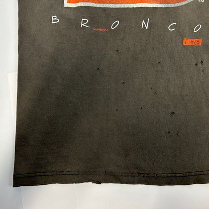Angustiado Denver Broncos Vintage 90s sudadera con capucha camiseta NFL fútbol con capucha EE.UU. XL