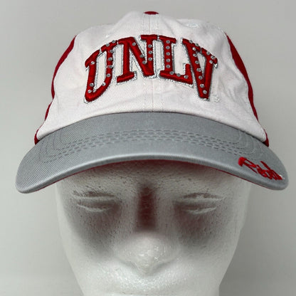 UNLV Runnin Rebels Womens Dad Hat Baseball Cap Las Vegas Rhinestones 6 Panel Red