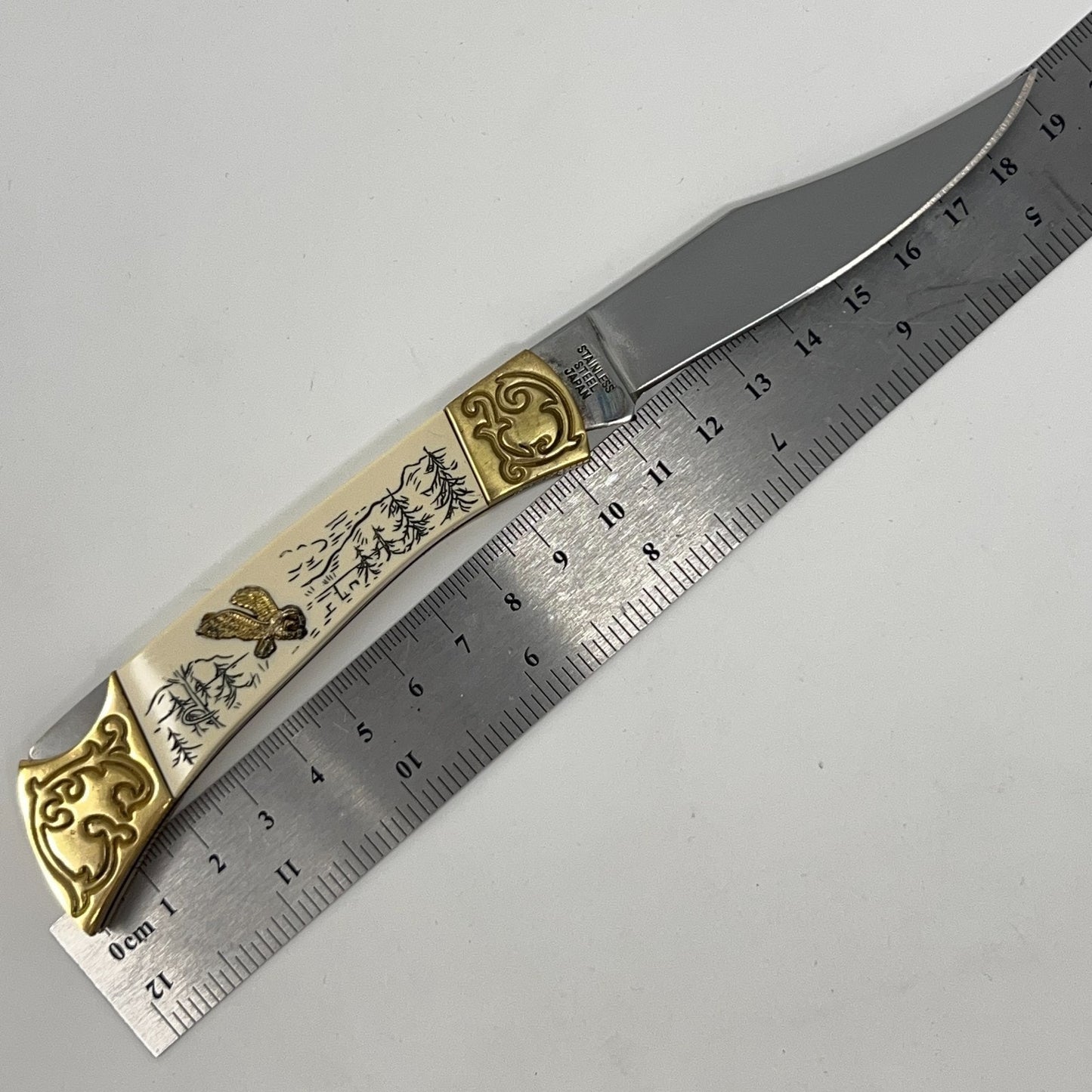 Vintage Bald Eagle Pocket Folding Knife American International Mint Japan