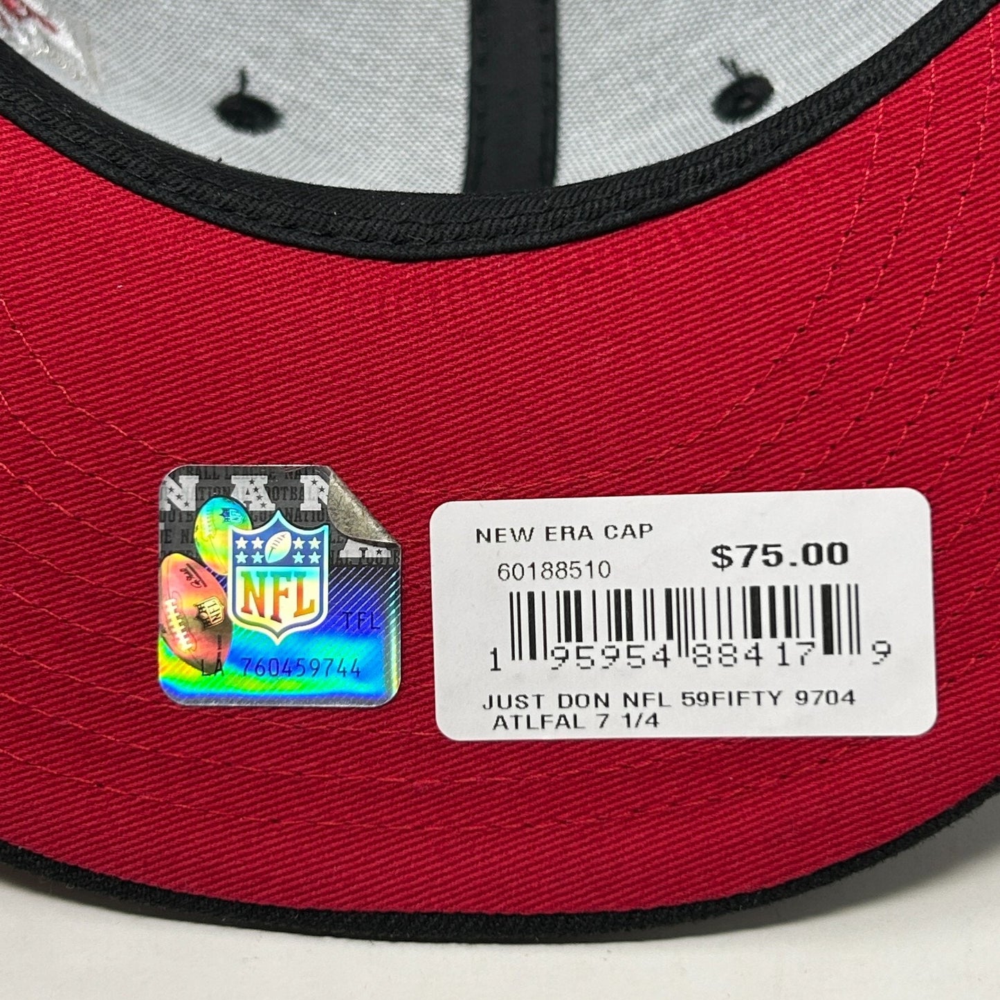 Atlanta Falcons Wool Baseball Hat Cap Fitted 7 1/4 New Era x Just Don NFL Black