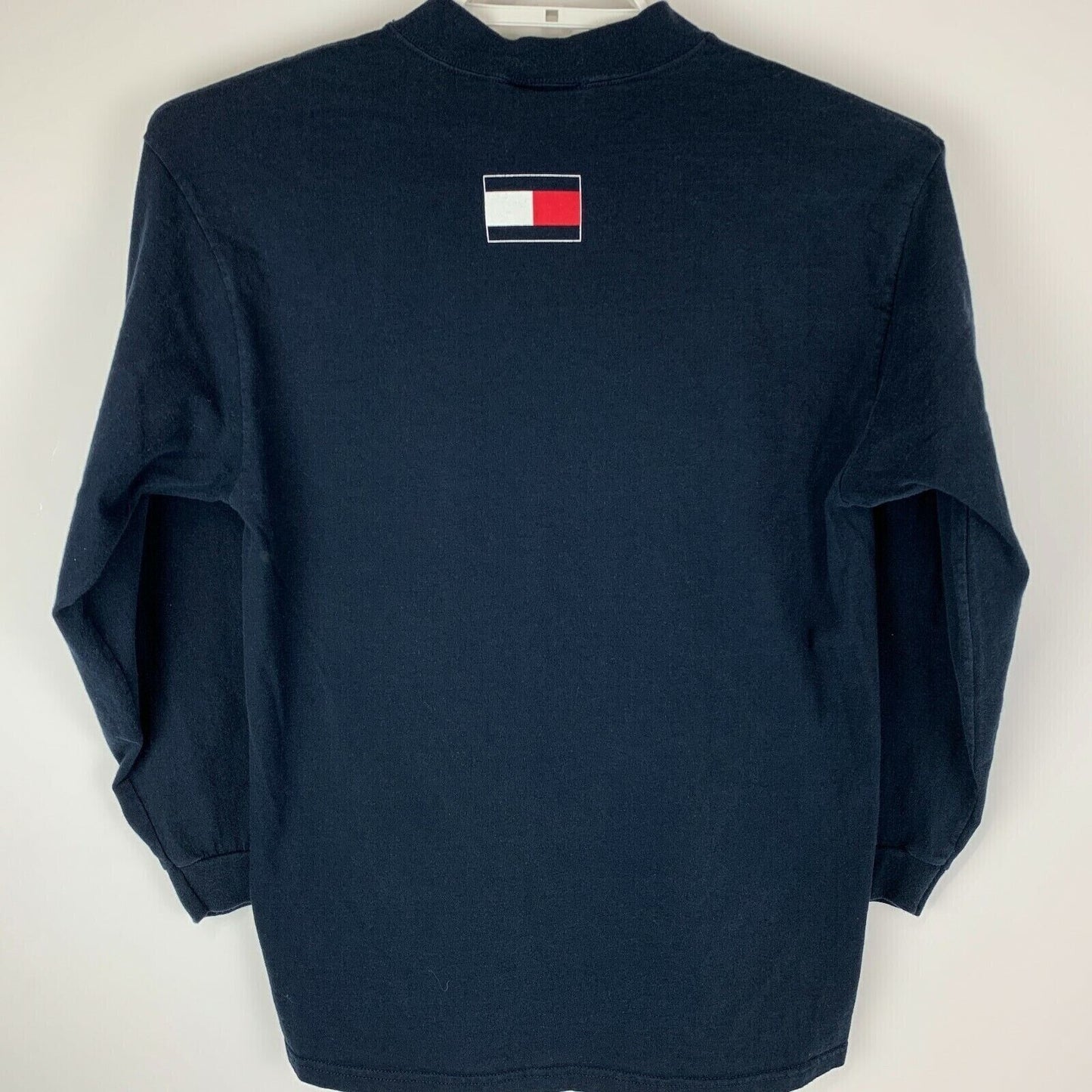 Camiseta Tommy Hilfiger Vintage de manga larga de los años 90, talla mediana, para hombre, color azul