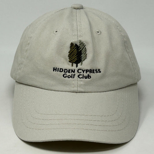 Hidden Cypress Golf Club Dad Hat Baseball Cap Golfer Bluffton SC Strapback Beige - Neon Vintage