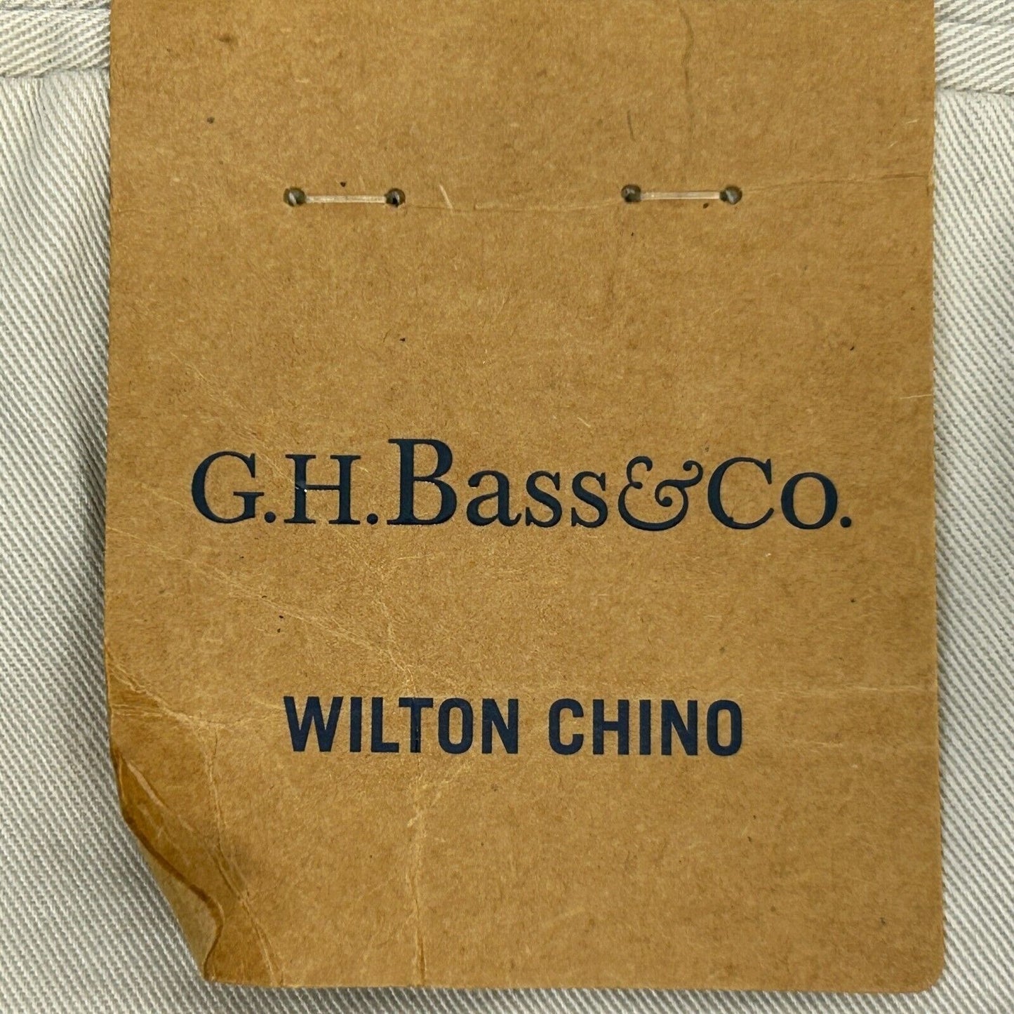 Pantalones chinos Wilton de GH Bass, 30 de ancho x 29 de largo, color caqui, de algodón, para hombre, color beige