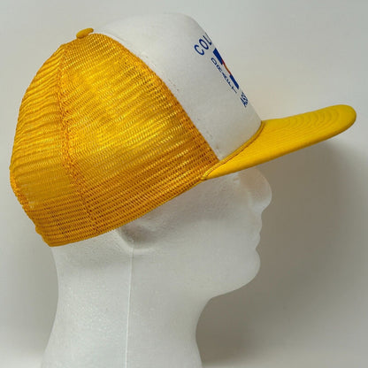 Colorado Draft Horse Association Vintage Trucker Hat Baseball Cap Yellow Mesh