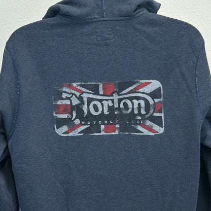 Sudadera con capucha Norton Motorcycles Lucky Brand para hombre, color azul