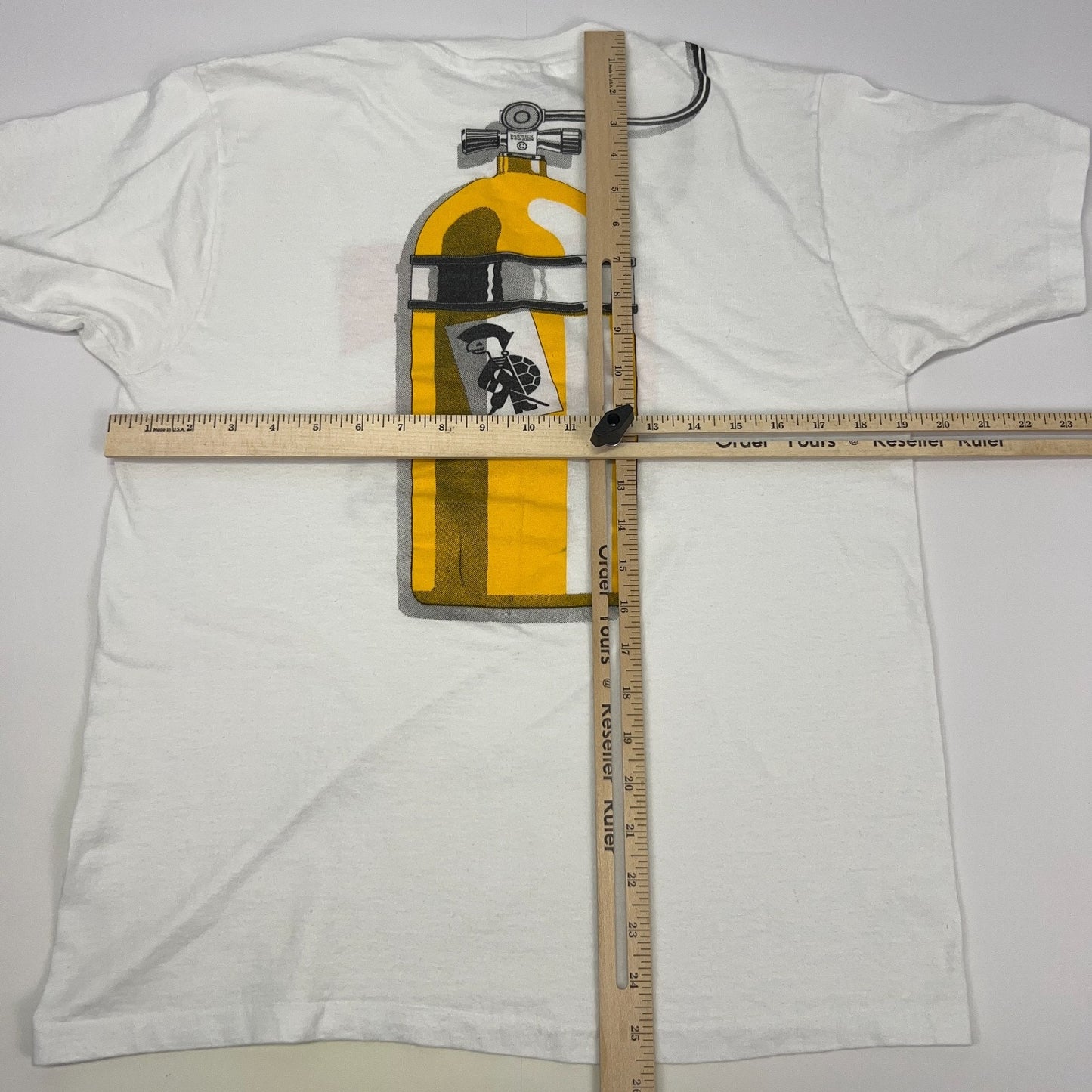Vintage 80s SCUBA Diving Cayman Islands T Shirt Diver Made In USA White M Medium