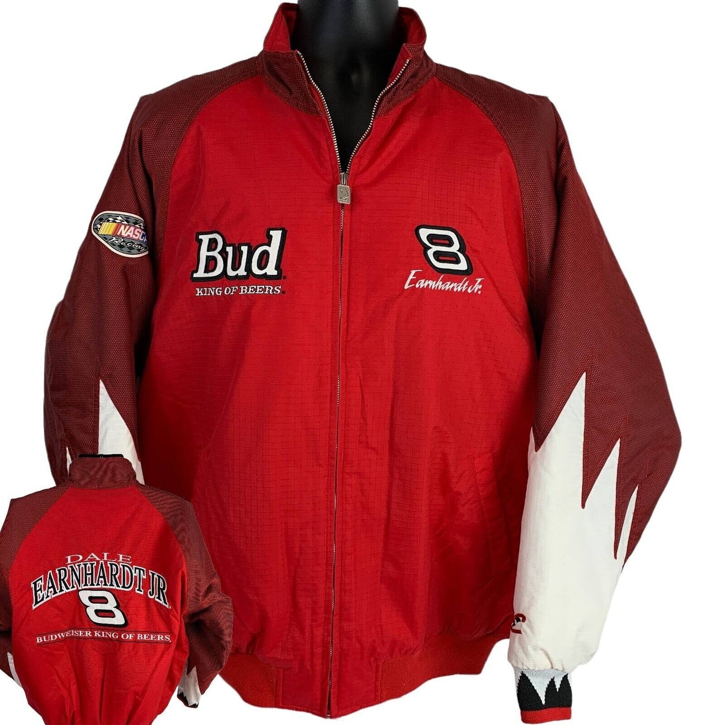 Dale Earnhardt Jr Budweiser Vintage Y2Ks Jacket NASCAR Chase Authentics Large