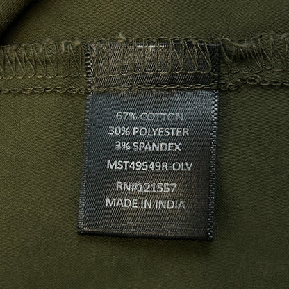 Fried Denim Slim Fit Button Front Shirt Premium Collection Green Mens L Large