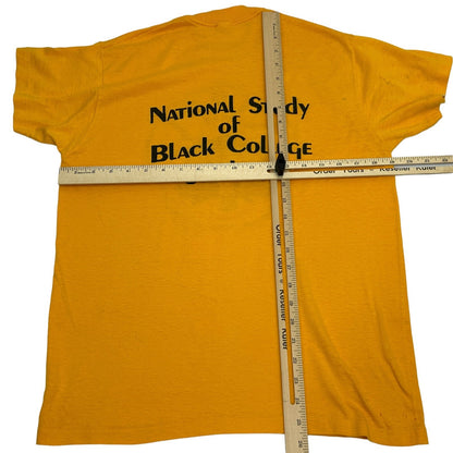 Vintage 80s National Study of Black College Students T Shirt Orange M Medium