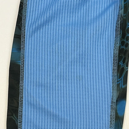 HUK Performance Fishing 1/4 Quarter Zip Shirt Kryptek Neptune Blue Mens 3XL XXXL