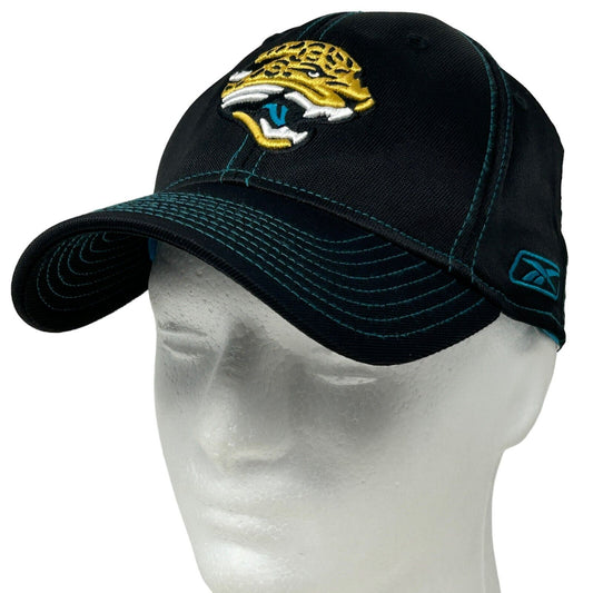 Jacksonville Jaguars Hat NFL Football Black Reebok Flex Fitted OSFA Baseball Cap