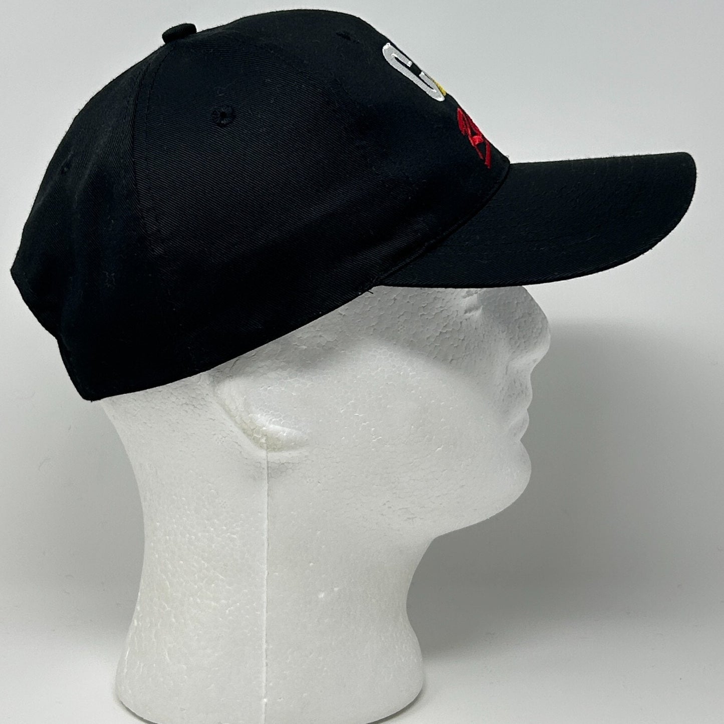 Vintage 90s CAT Racing NASCAR Hat Cap Caterpillar Auto Racing Snapback Black