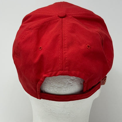 Vintage 80s Brewer GMC Thayer Missouri Hat Baseball Cap Rope Cord Strapback Red