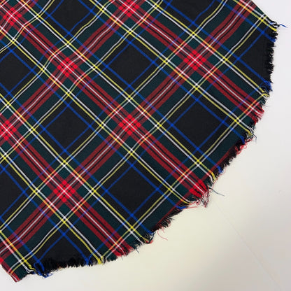 Elwood Plaid Button Up Shirt S Small Tartan Raw Hem Track Stripe Long Sleeve