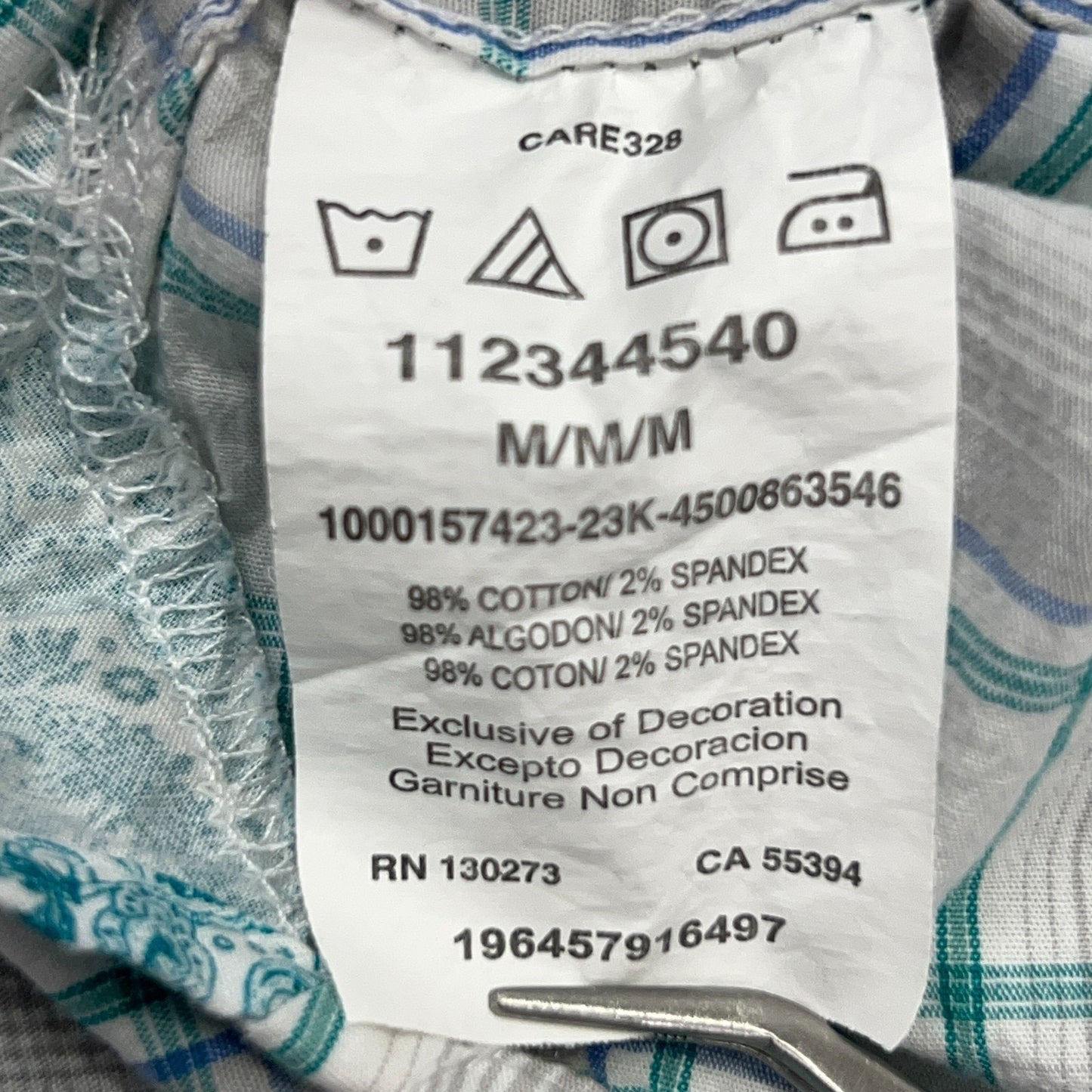 Wrangler 20X Pearl Snap Button Front Shirt White Plaid Long Sleeve M Medium