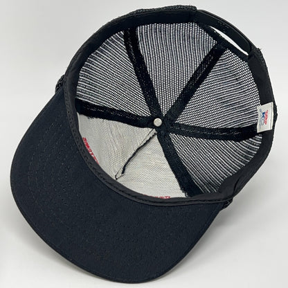 Vintage 90s Oregon Tool Cutting Systems Trucker Hat Baseball Cap Snapback Black