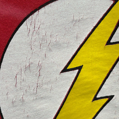 The Flash Logo Vintage 90s T Shirt XXL DC Comics Comic Book Long Sleeve Mens Red