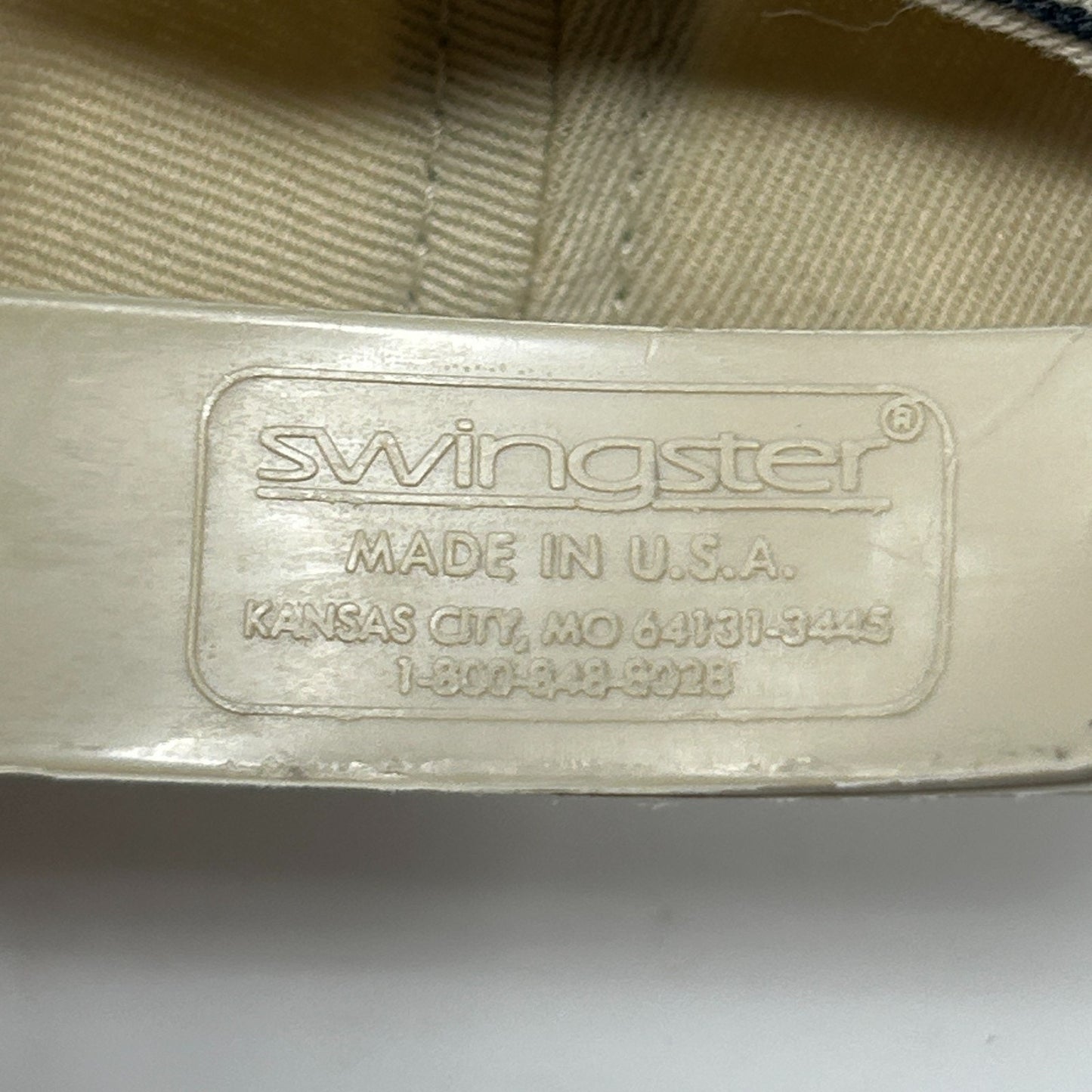Vintage 90s Bandag Tires Hat Baseball Cap Interstate Tire Co Snapback Beige USA - Neon Vintage
