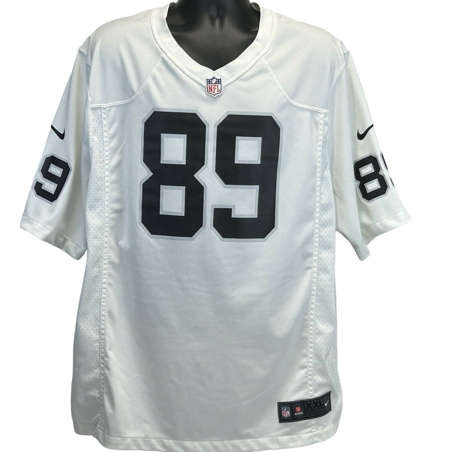 Camiseta de Bryan Edwards Las Vegas Raiders para hombre, talla 2XL, blanca, Nike, NFL, para uso en el campo