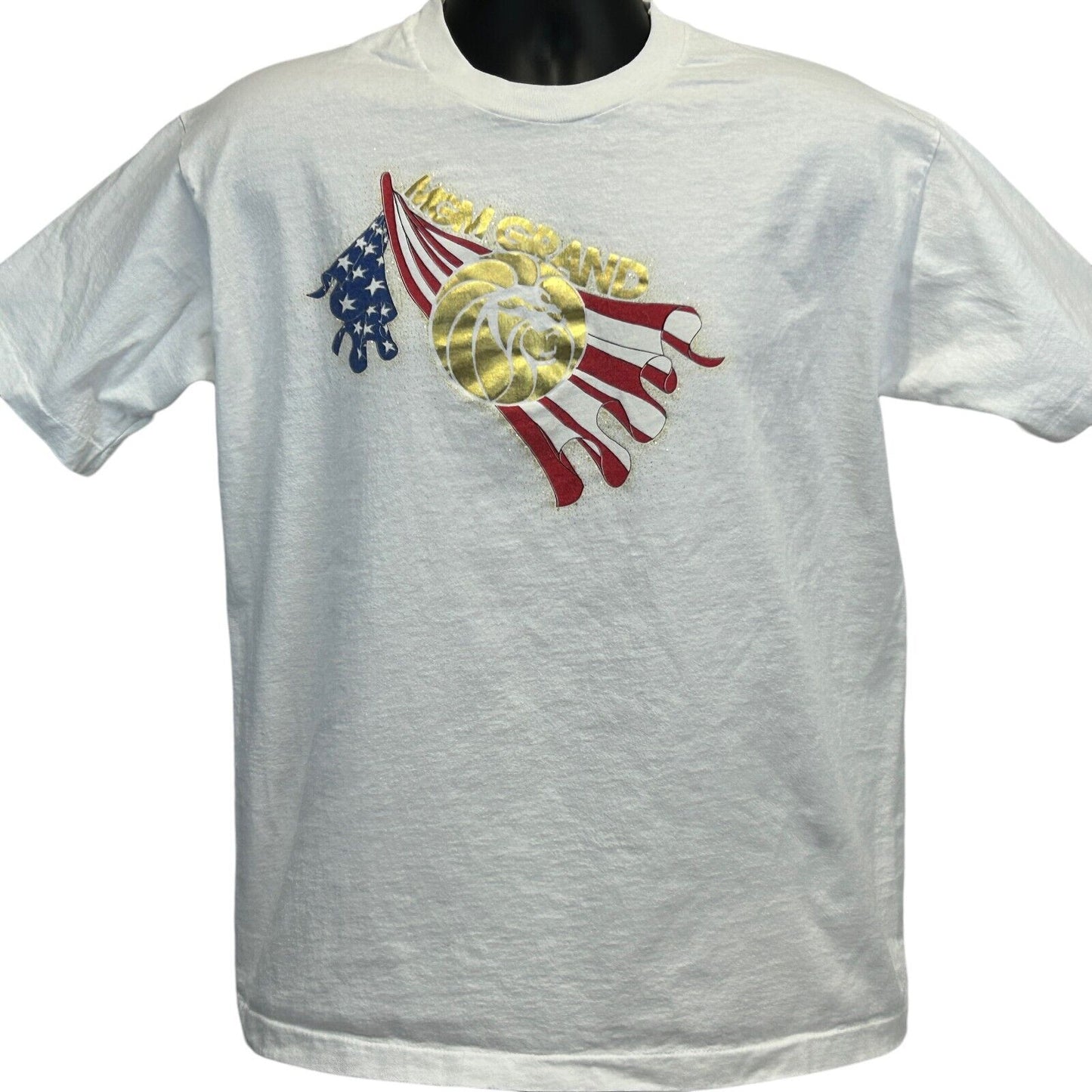 MGM Grand Las Vegas Vintage 90s T Shirt X-Large Casino Patriotic USA Mens White
