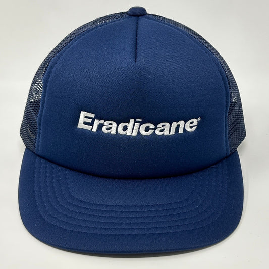 Vintage Eradicane Herbicide Trucker Hat Cap Blue 80s Farmer Pesticides Snapback - Neon Vintage