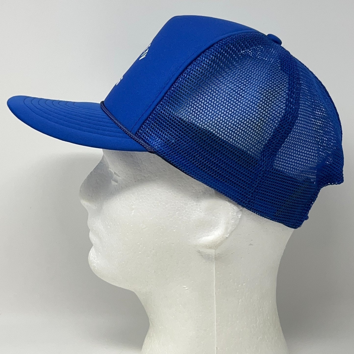 Vintage 80s Falcon Cable TV Trucker Hat Baseball Cap Missouri Mesh Snapback Blue