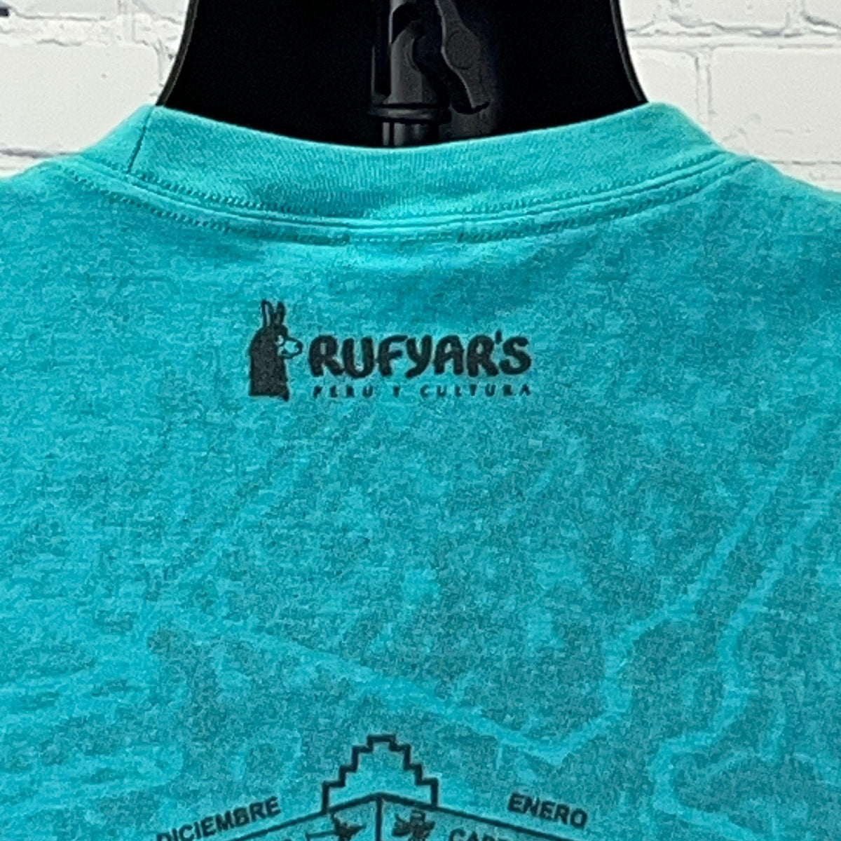 Rufyars Calendario Nazca Nasca Peru Zodiac Unisex Tee Teal Double Sided M Medium