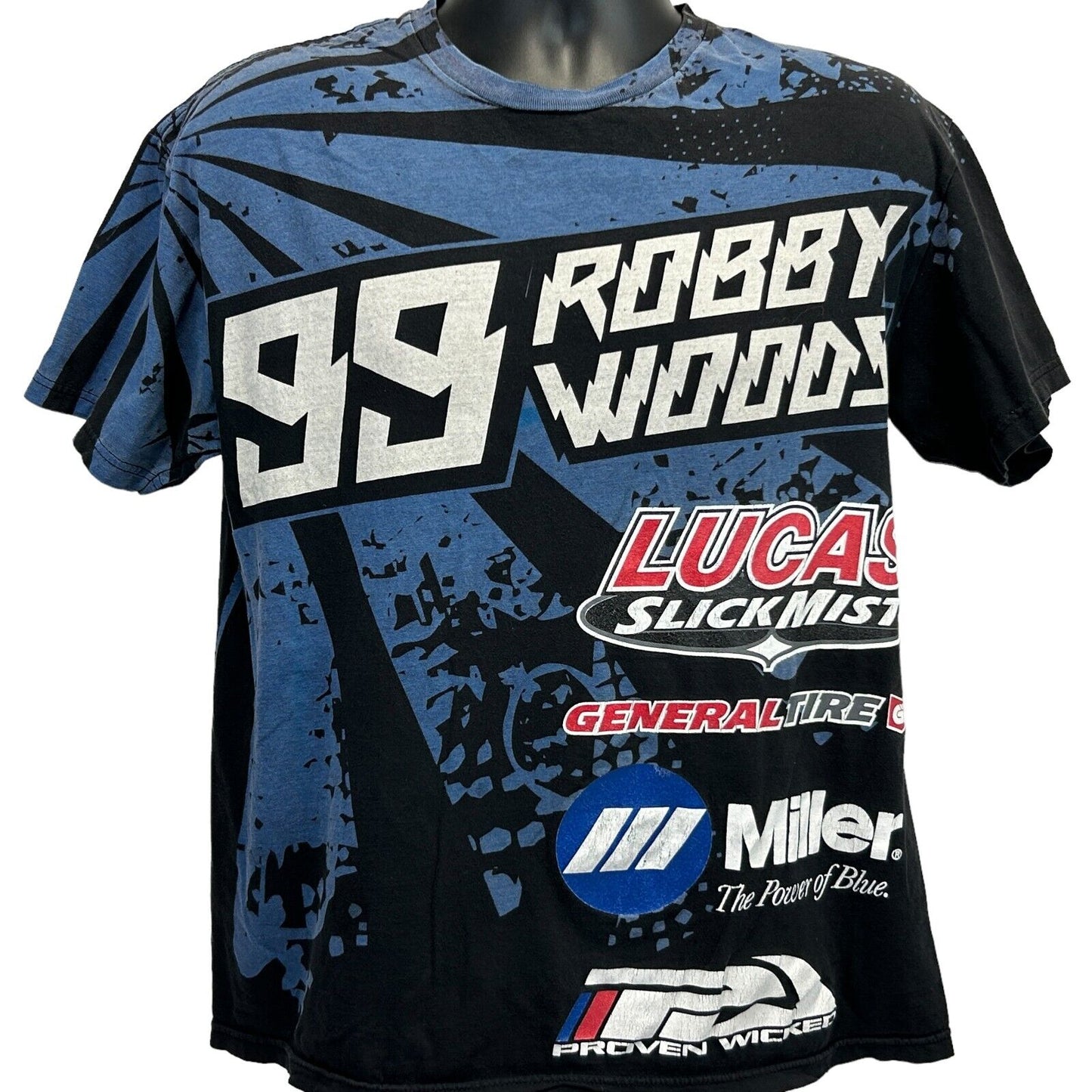 Robby Woods T Shirt Large Off Road Racing 4x4 Trucks Motorsports Tee Mens Black