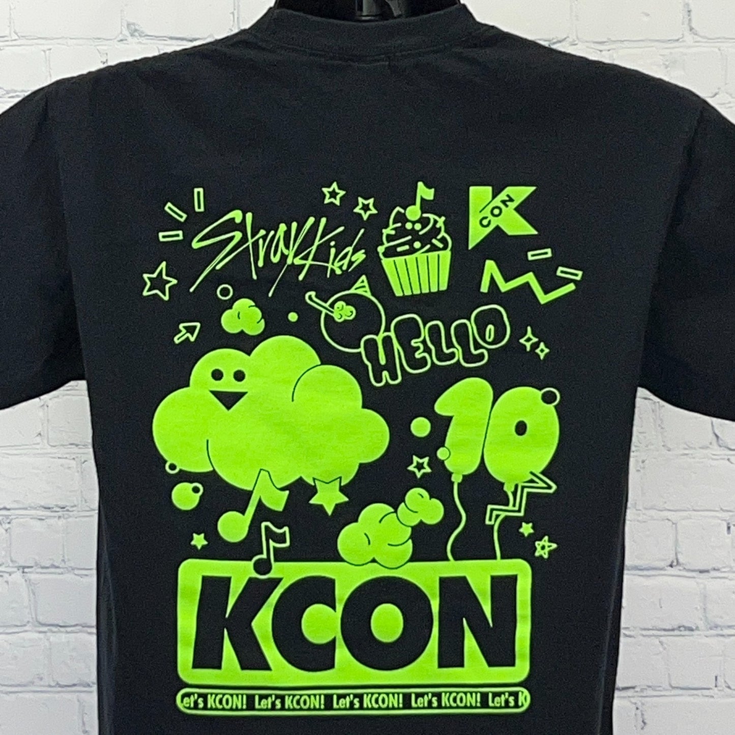Stray Kids KCON T Shirt M Medium Black Korean K-Pop Boy Band Short Sleeve Tee