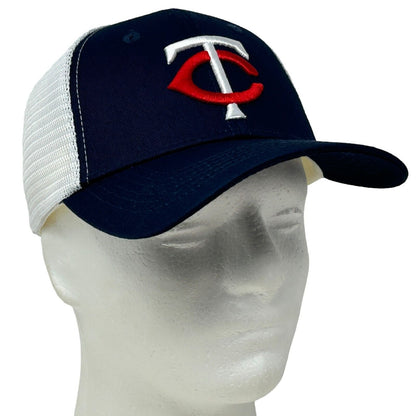 Minnesota Twins Trucker Hat Baseball Cap Snapback Blue Mesh MLB Six Panel