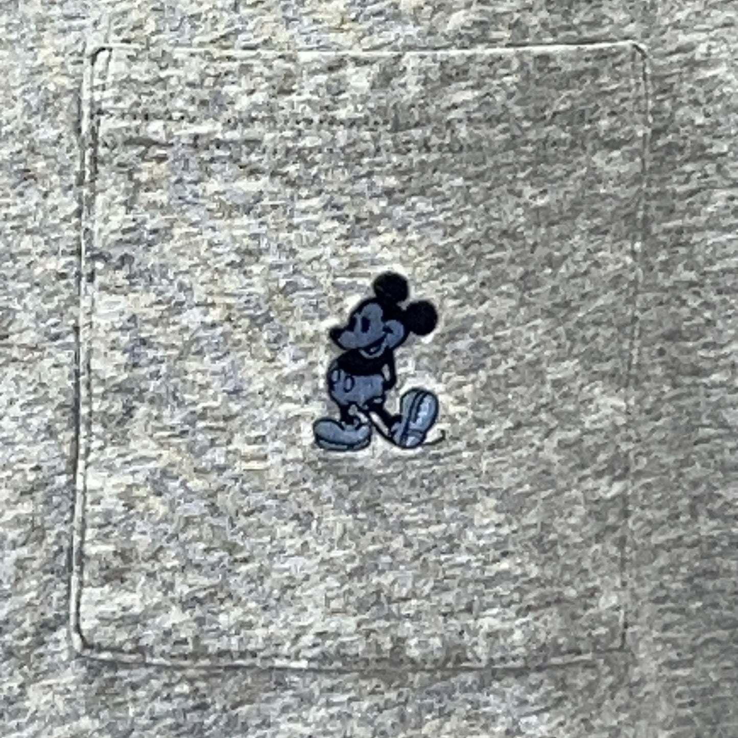 Mickey Mouse T Shirt Unisex L Large Gray Walt Disney Uniqlo Pocket Tee