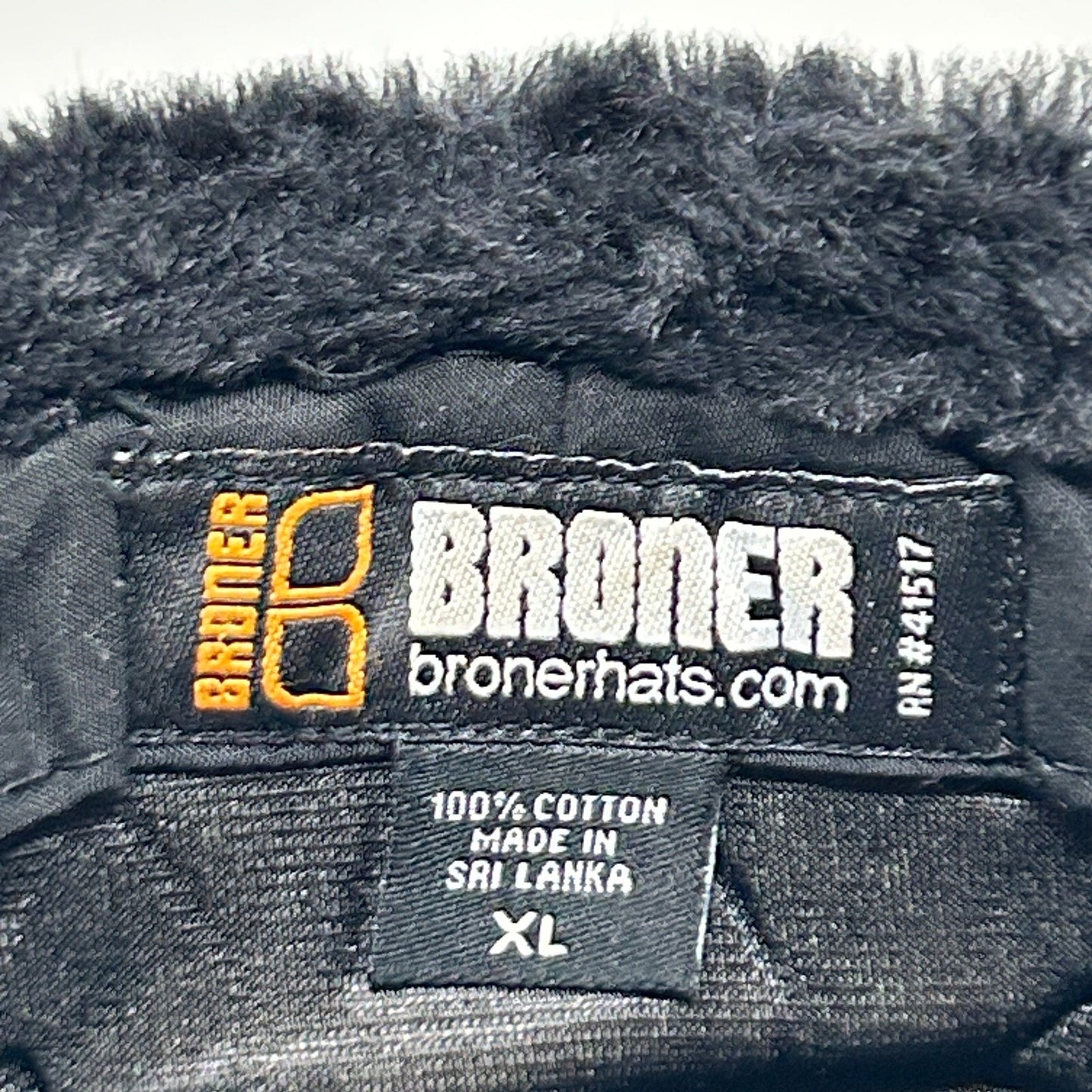 Broner Duck Work Cap Winter Hat Canvas Faux Fur Ear Flap Hunter Black M Medium