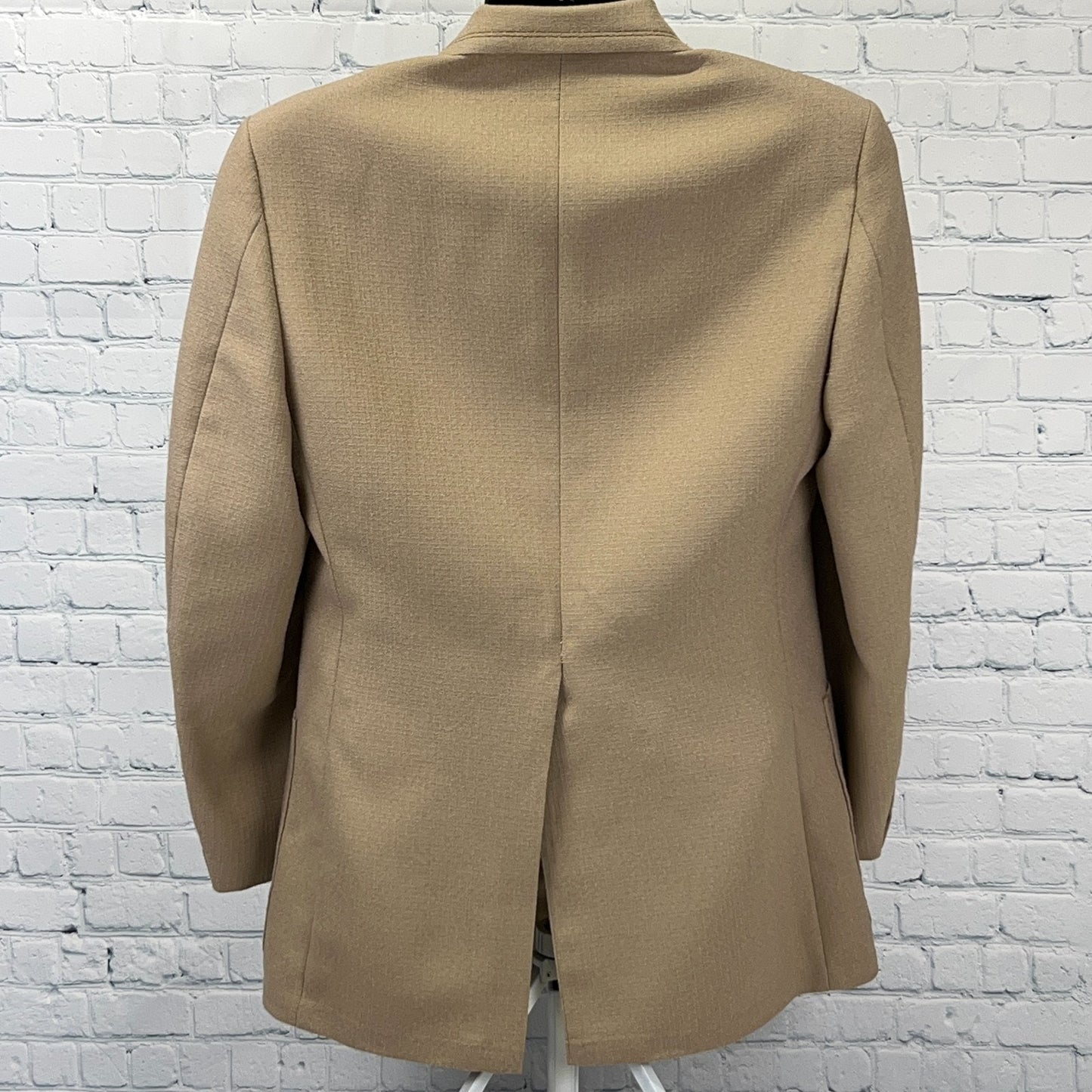 Vintage 70s Sport Coat Jacket Beige Wakes British Club Tennis Pockets Mens 36