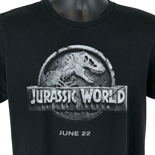 Camiseta Jurassic World Fallen Kingdom, tamaño mediano, película promocional, para hombre, color negro