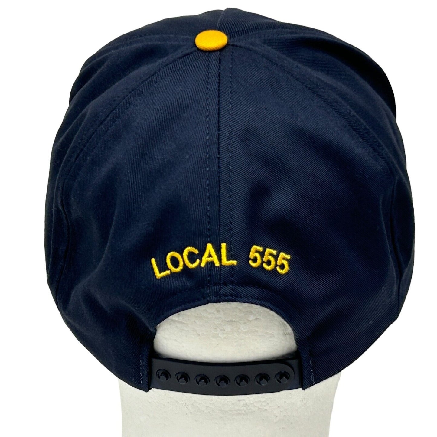 Gorra de béisbol con cierre trasero azul de la Unión de trabajadores del transporte Local 555 AFL CIO TWU