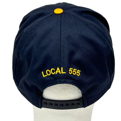 Gorra de béisbol con cierre trasero azul de la Unión de trabajadores del transporte Local 555 AFL CIO TWU