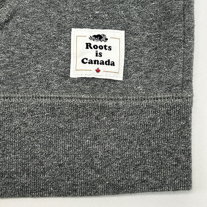 Roots is Canada Hoodie Hooded Sweatshirt Full Zip Maple Leaf Gray Mens L Large