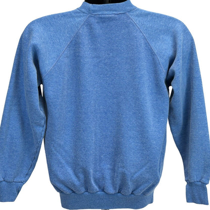 Sudadera de esquí de Zermatt, Suiza, estilo vintage, años 80, cuello redondo, para hombre, color azul