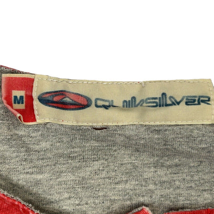 Quiksilver 仿旧复古 80 年代 90 年代亨利衫 中号冲浪者 T 恤 男式 红色