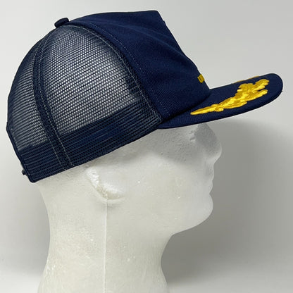 Vintage 80s Disabled American Veterans Trucker Hat Baseball Cap Snapback Blue