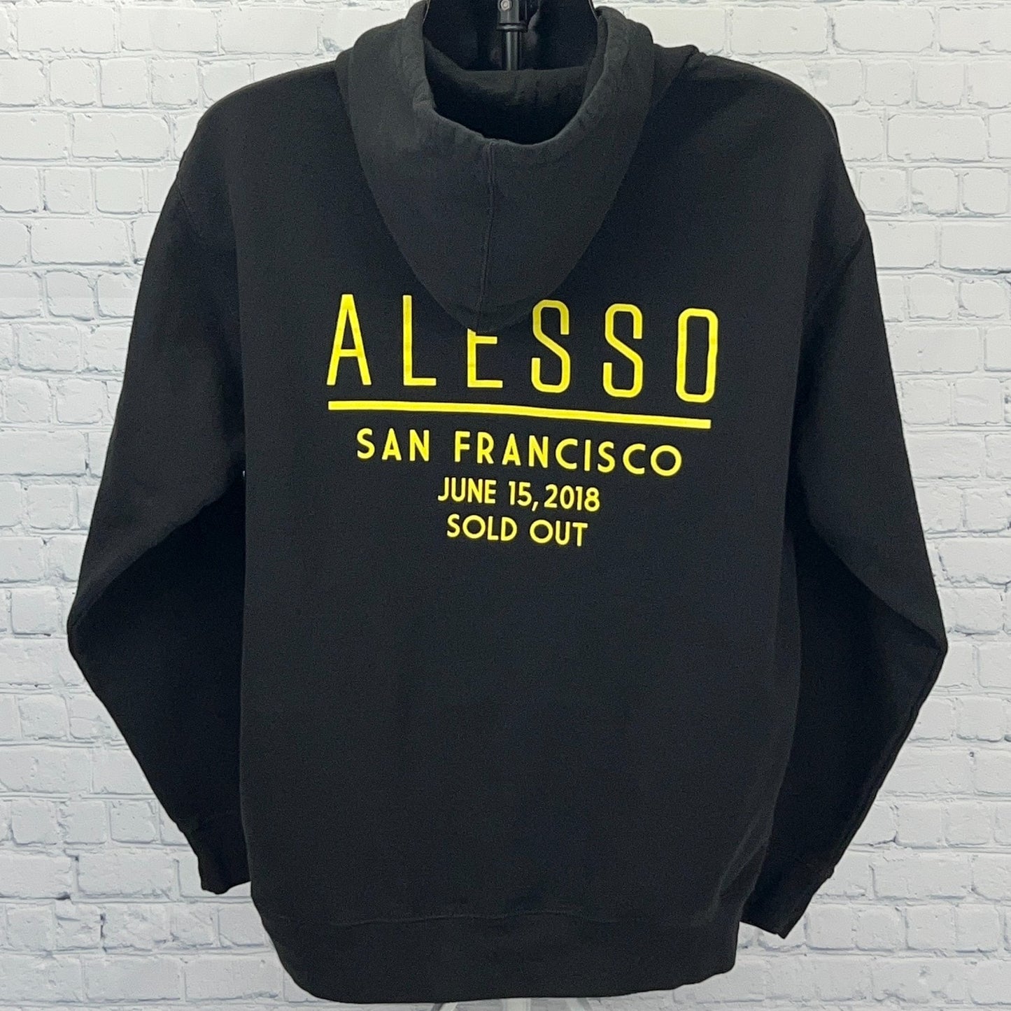 Alesso San Francisco 2018 Hoodie L Large Black Hooded Sweatshirt EDM House DJ