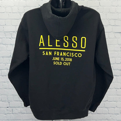 Alesso San Francisco 2018 Hoodie L Large Black Hooded Sweatshirt EDM House DJ