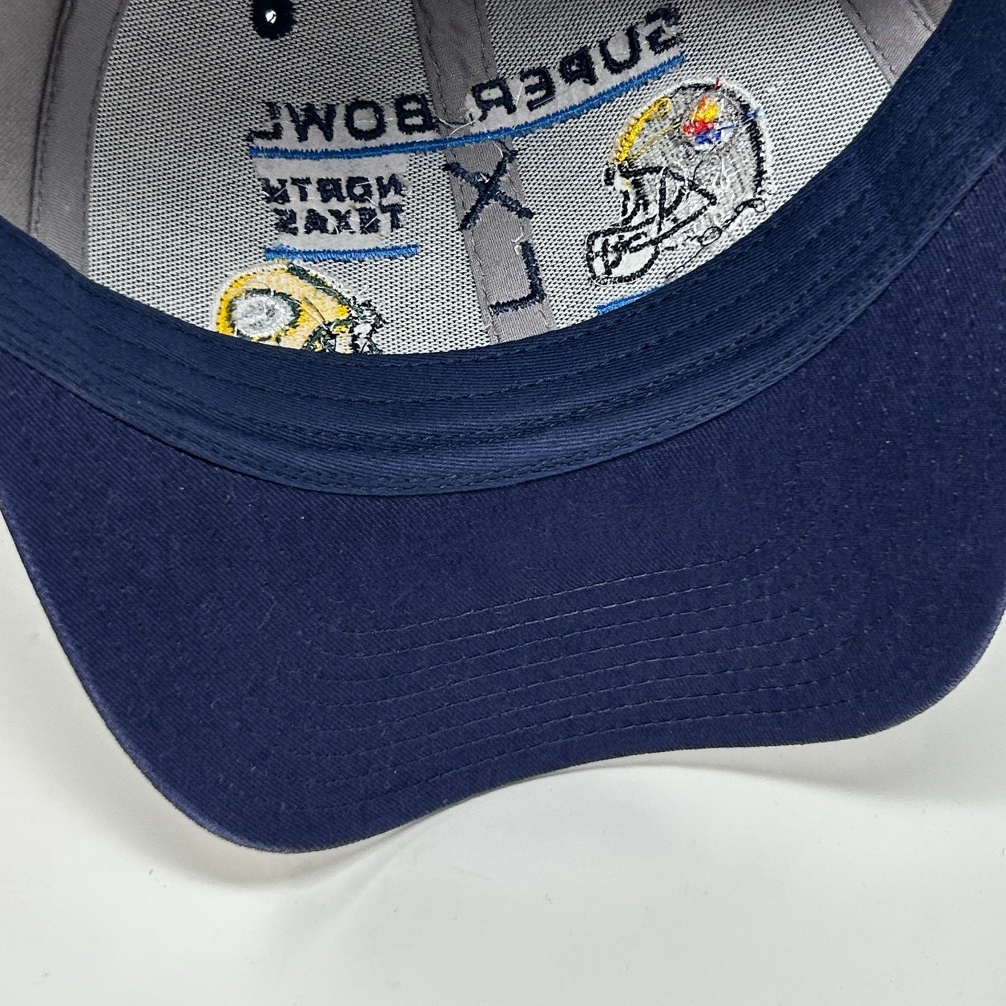 Super Bowl XLV Hat Baseball Cap Green Bay Packers Reebok NFL Strapback Gray - Neon Vintage