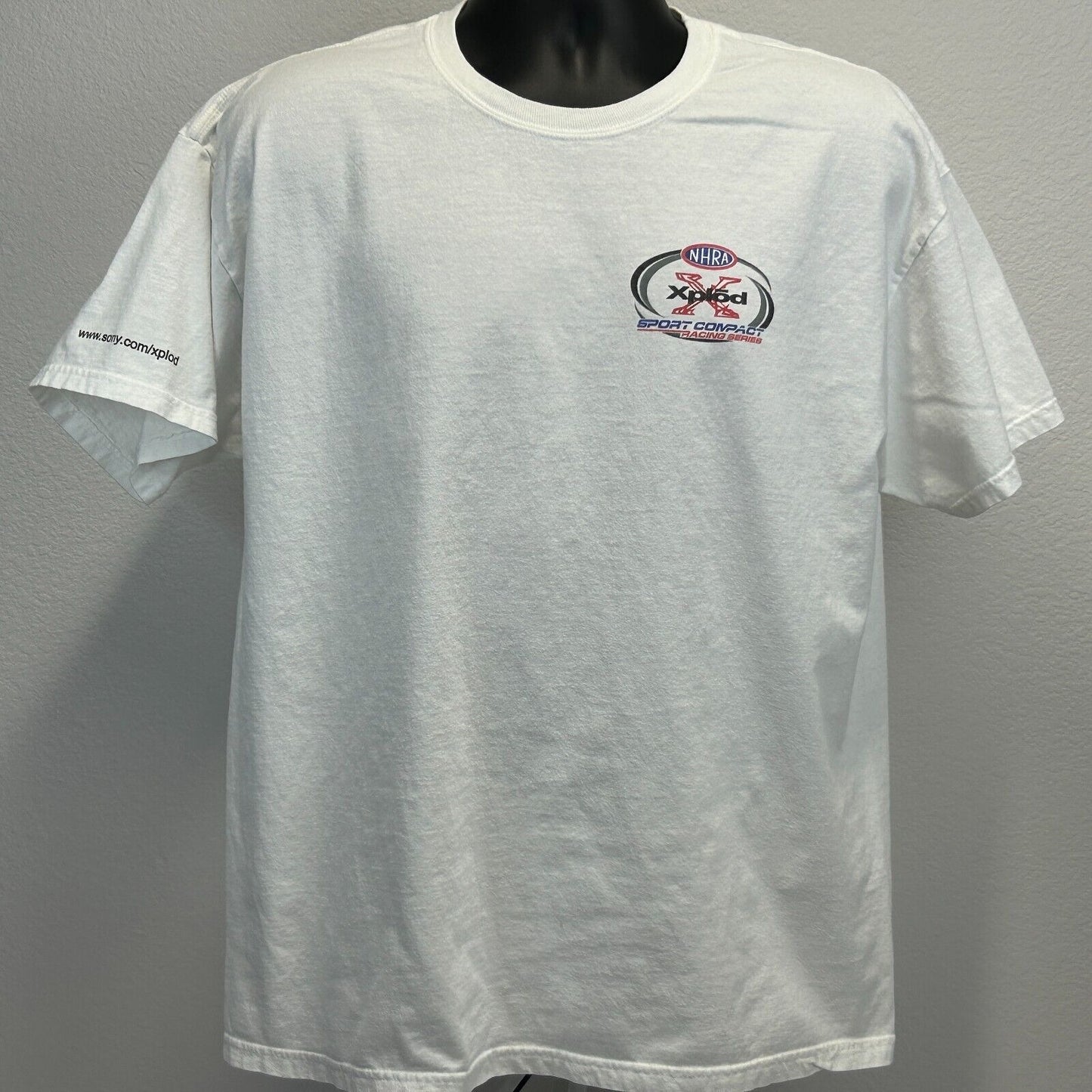 Vintage NHRA Xplod Sport Compact Racing Series T Shirt Mens X-Large Sony White