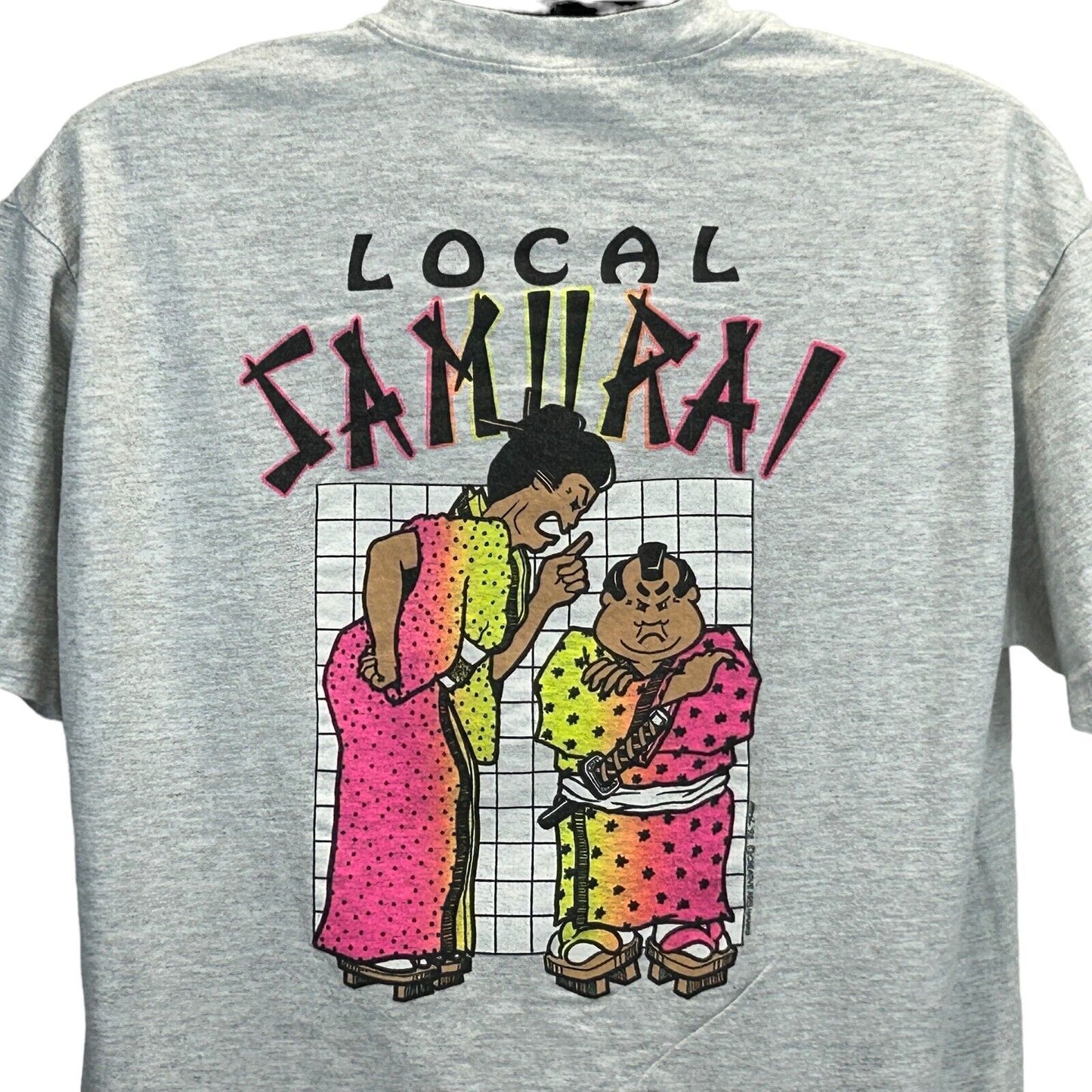 Local Samurai Hawaii Vintage 90s T Shirt Hawaiian Creative Arts Made In USA XL