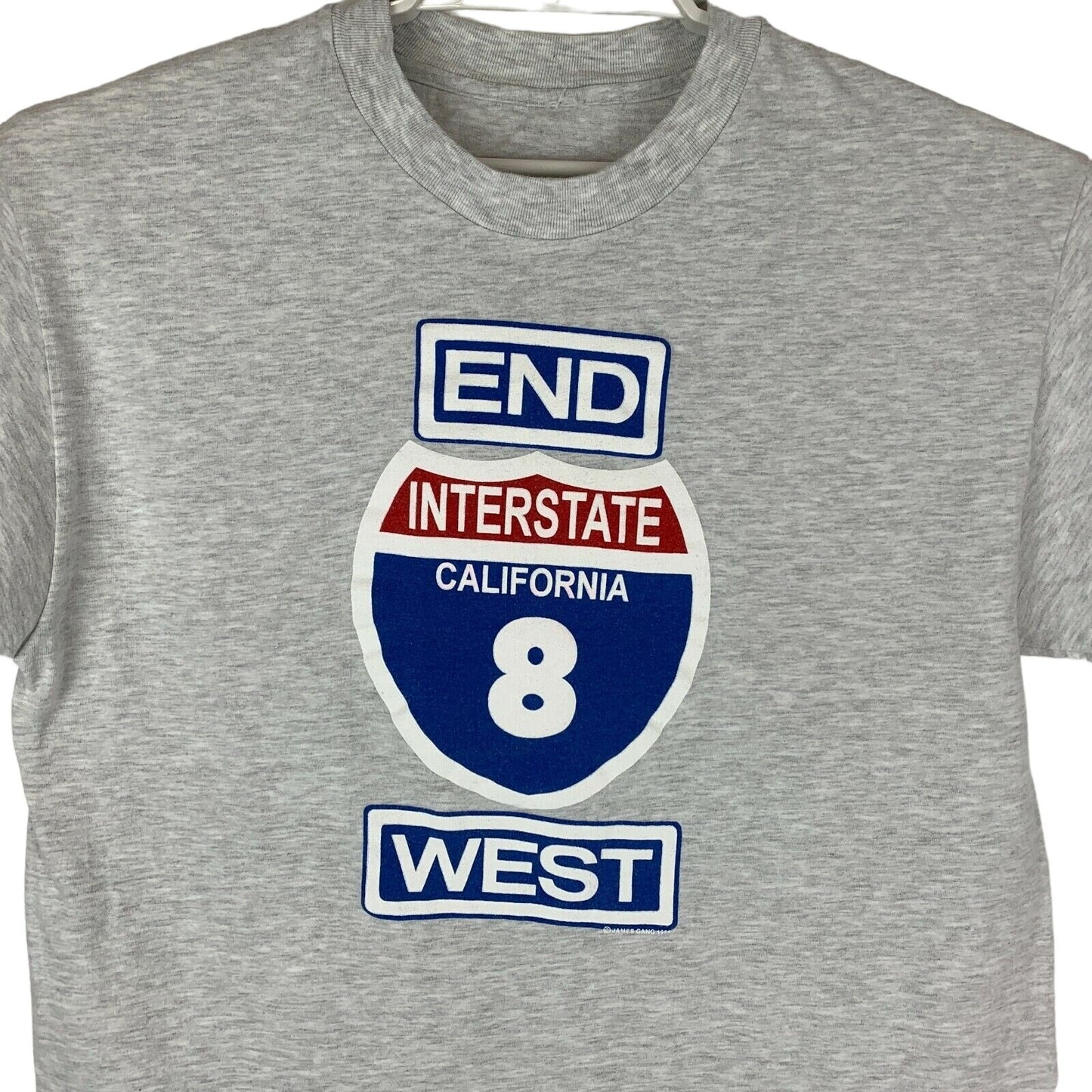 Interstate 8 California San Diego Vintage 90s T Shirt Freeway Highway Tee Large
