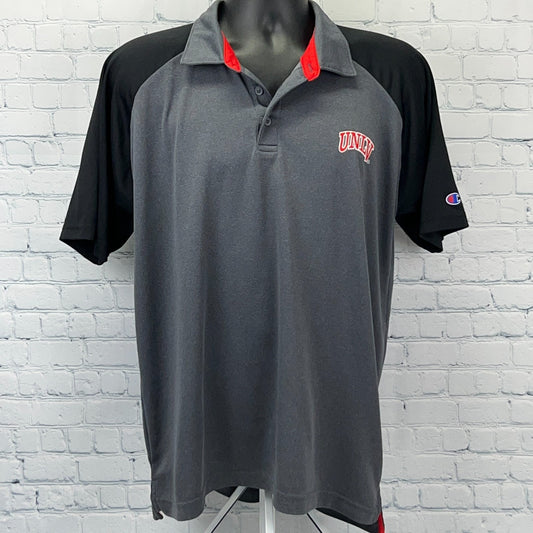 UNLV Rebels Polo Shirt University Nevada Las Vegas Champion Gray Mens L Large