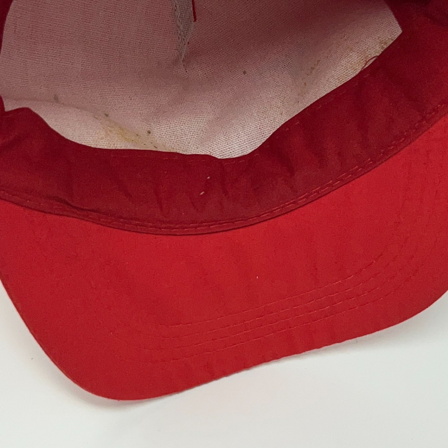 Vintage 80s Brewer GMC Thayer Missouri Hat Baseball Cap Rope Cord Strapback Red
