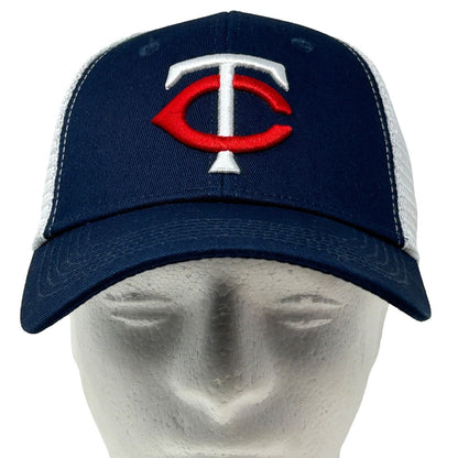 Minnesota Twins Trucker Hat Baseball Cap Snapback Blue Mesh MLB Six Panel